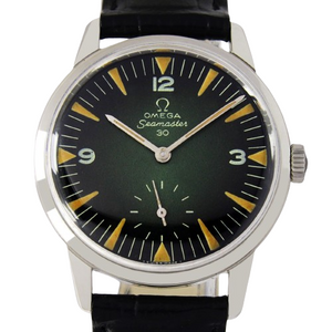 1963 Omega Seamaster 30 Small Seconds Shaded Green Steel Mens Watch