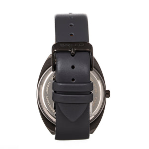 Breed Victor Leather-Band Watch - Black