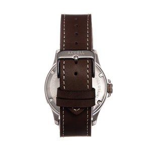 Axwell Blazer Leather Strap Watch - Brown/Navy