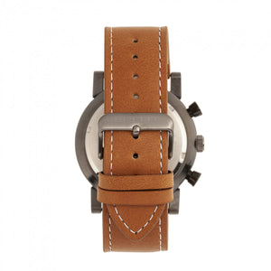 Breed Ryker Chronograph Leather-Band Watch w/Date - Camel/Gunmetal