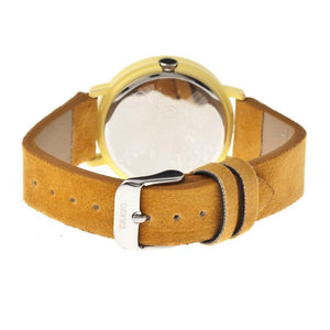Crayo Slice Of Time Suede-Band Ladies Watch