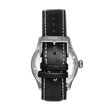Load image into Gallery viewer, Axwell Arrow Leather-Band Watch w/Date - Black
