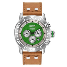 Load image into Gallery viewer, BR-1 INDIA MEN&#39;S CHRONOGRAPH WATCH-LIGHT ITALIAN LEATHER