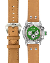Load image into Gallery viewer, BR-1 INDIA MEN&#39;S CHRONOGRAPH WATCH-LIGHT ITALIAN LEATHER