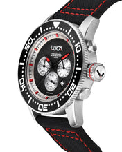 Load image into Gallery viewer, BR-1 OBSIDIAN ROSSO MEN&#39;S CHRONOGRAPH WATCH- HYBRID BLACK