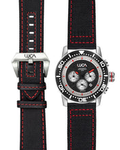 Load image into Gallery viewer, BR-1 OBSIDIAN ROSSO MEN&#39;S CHRONOGRAPH WATCH- HYBRID BLACK