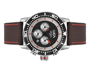 BR-1 OBSIDIAN ROSSO MEN'S CHRONOGRAPH WATCH- HYBRID BROWN