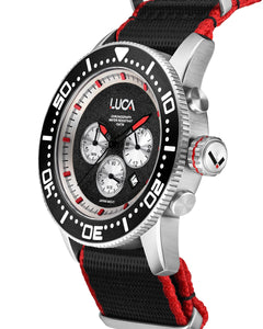 BR-1 OBSIDIAN ROSSO MEN'S CHRONOGRAPH WATCH- NATO
