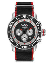 Load image into Gallery viewer, BR-1 OBSIDIAN ROSSO MEN&#39;S CHRONOGRAPH WATCH- NATO