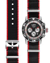 Load image into Gallery viewer, BR-1 OBSIDIAN ROSSO MEN&#39;S CHRONOGRAPH WATCH- NATO