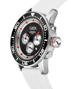 BR-1 OBSIDIAN ROSSO MEN'S CHRONOGRAPH WATCH-WHITE SPORTS