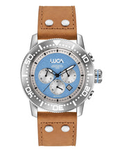 Load image into Gallery viewer, CH-1 BRANDEIS MEN&#39;S CHRONOGRAPH WATCH-LIGHT ITALIAN LEATHER