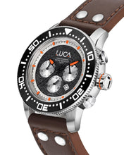 Load image into Gallery viewer, CH-1 OBSIDIAN FLAME MEN&#39;S CHRONOGRAPH WATCH- DARK ITALIAN LEATHER