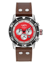 Load image into Gallery viewer, CH-1 ROSSO MEN&#39;S CHRONOGRAPH WATCH- DARK ITALIAN LEATHER