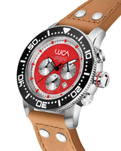Load image into Gallery viewer, CH-1 ROSSO MEN&#39;S CHRONOGRAPH WATCH- LIGHT ITALIAN LEATHER