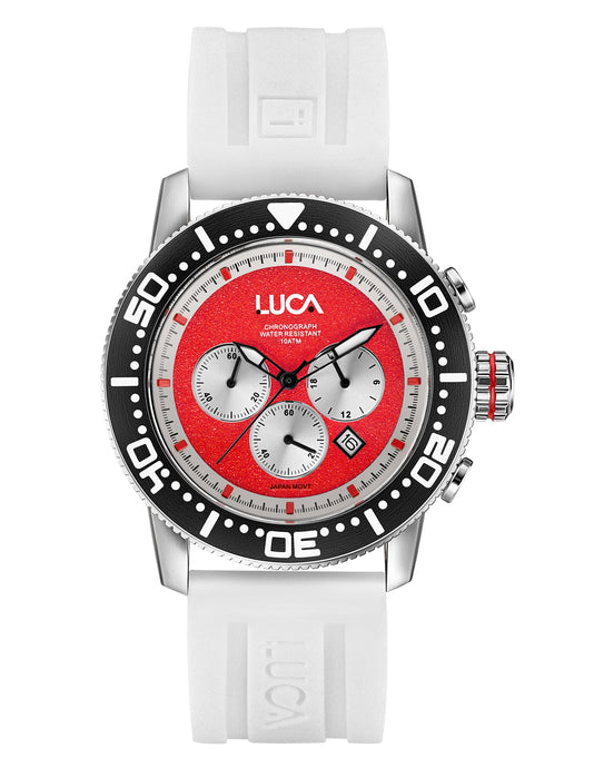 CH-1 ROSSO MEN'S CHRONOGRAPH WATCH- WHITE SPORT