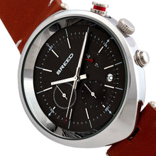 Load image into Gallery viewer, Breed Tempest Chronograph Leather-Band Watch w/Date - Brown/Silver