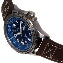 Load image into Gallery viewer, Axwell Blazer Leather Strap Watch - Brown/Navy
