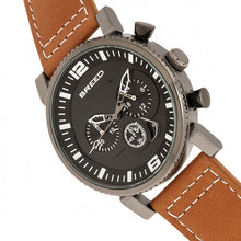 Load image into Gallery viewer, Breed Ryker Chronograph Leather-Band Watch w/Date - Camel/Gunmetal