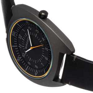 Breed Victor Leather-Band Watch - Black