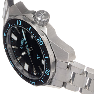 Axwell Timber Bracelet Watch w/ Date - Black/Blue