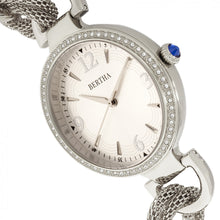 Load image into Gallery viewer, Bertha Sarah Chain-Link Watch w/Hanging Charm - Silver