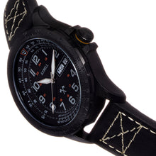 Load image into Gallery viewer, Axwell Blazer Leather Strap Watch - Black