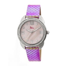 Load image into Gallery viewer, Boum Forte Crystal-Bezel Leather-Band Ladies Watch