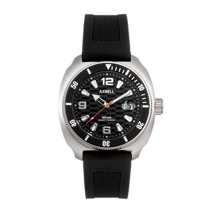 Axwell Mirage Strap Watch w/Date - Black/Silver