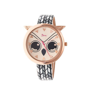Boum Sagesse Owl-Accented Ladies Watch