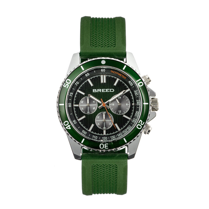 Breed Tempo Chronograph Strap Watch - Green