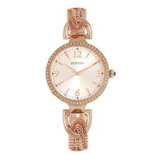 Load image into Gallery viewer, Bertha Sarah Chain-Link Watch w/Hanging Charm
