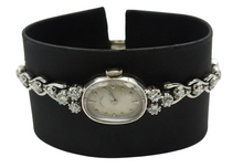 Load image into Gallery viewer, Hamilton Watch Ladies Vintage 14K Gold &amp; Diamond Band Cocktail WORKING 22-Jewels