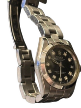 Load image into Gallery viewer, Ladies Rolex Oyster Perpetual Datejust Watch 6917 Stainless Steel 26mm Black