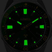 Load image into Gallery viewer, Axwell Timber Bracelet Watch w/ Date - Black/Orange