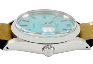 Rolex OysterDate Precision Turquoise Vintage Steel Watch 6694