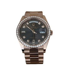 Load image into Gallery viewer, Rolex Day-Date 36 NEW 2023 Day-Date 36 SLATE DIAL FACTORY DIAMOND BEZEL 128345RBR