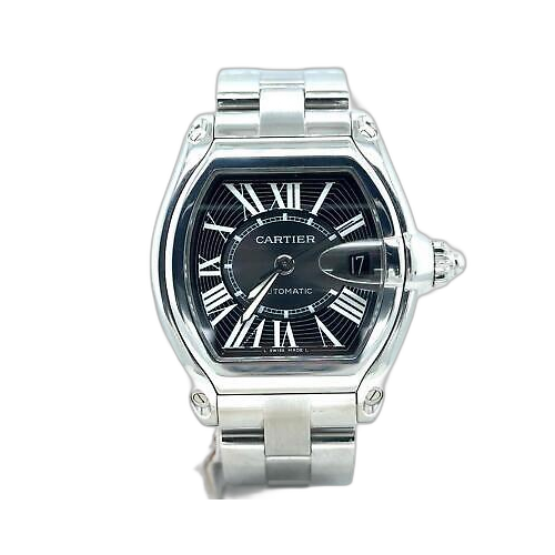 Cartier Roadster Large Automatic Stainless Steel Black Dial Men's Watch W62041V3