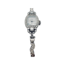 Load image into Gallery viewer, Hamilton Biggs Swiss 14K White Gold &amp; Diamond Bezel- Ladies Watch