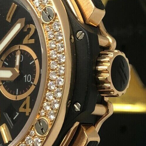 Hublot Big Bang 301 Diamond Bezel 18k Gold Men's Watch