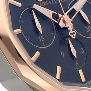Corum Admiral's Cup Legend 42 Chrono Rose Gold Steel Leather Auto Men's Watch