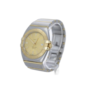 Omega Constellation Double Eagle Gold Dial 38mm Stainless Steel Men's Wristwatch