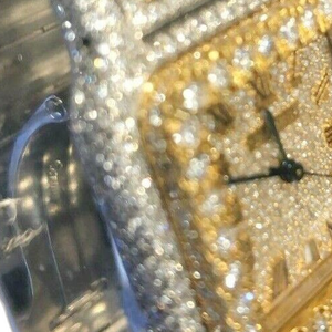 Ladies Cartier Santos WSSA0018 29mm IcedOut TwoTone 18K Yellow Gold Custom Watch