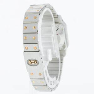 Cartier Santos GALBEE 24mm Steel & Yellow Gold - White Dial - Bracelet W20012C4