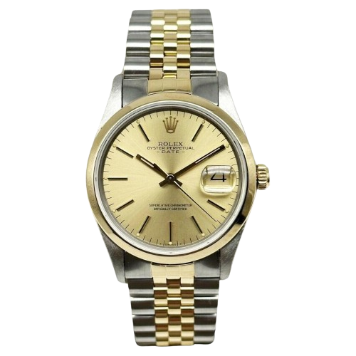 Rolex Date 1500 Vintage 1964 14K Yellow Gold Stainless Steel