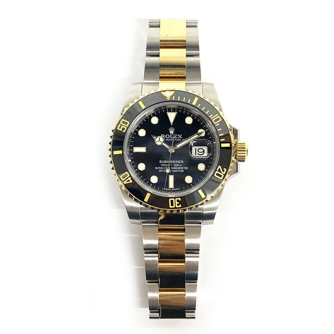 Rolex Men's Submariner Date Steel & Gold 116613LN Black - Pre-owned