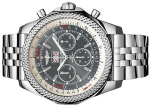 BREITLING BENTLEY 6.75 GRAY SPEED DIAL CHRONOGRAPH STAINLESS STEEL A4436412/F544