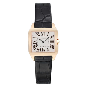 Cartier Santos Dumont Small 18K Rose Gold Silver Dial Womens Watch W2009251