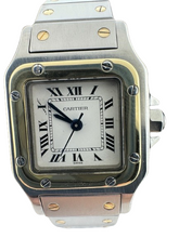 Load image into Gallery viewer, Cartier Santos Galbee 18K Yellow Gold Stainless Steel 24MM Lady Automatic  0022