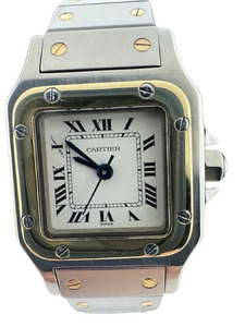 Cartier Santos Galbee 18K Yellow Gold Stainless Steel 24MM Lady Automatic  0022